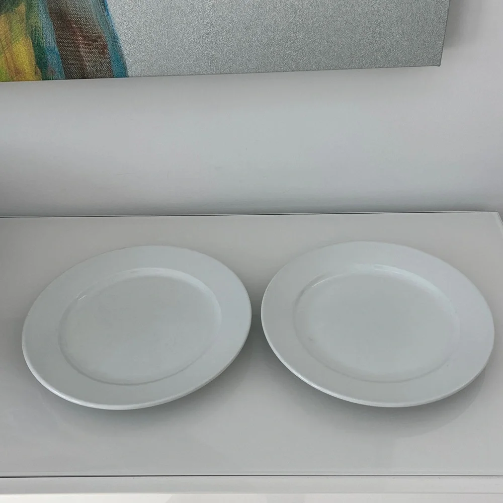 Williams Sonoma Everyday Dinnerware Dinner Plate White 9 3/4” - Set of 2